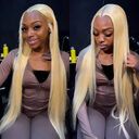 12-40Inch 613 Blonde Straight Human Hair Wigs DIY