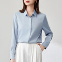 Graceful Satin Top OL Business Clothing Shirt