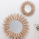 European-style Solid Wood Handmade Finish Hanging Mirror Homestay