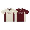 Short-sleeved Men's Summer Color Contrast Patchwork Loose T-shirt
