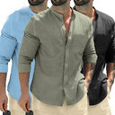 Autumn Mens Long Sleeve Shirts Cotton Business Men