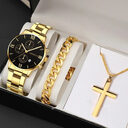 Men's Business Fashion Three-eye Single Calendar Steel Watch