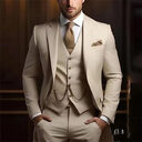 Men's High-grade Gentleman Temperament Slim Suit Three-piece