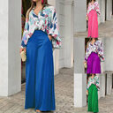 Fashionable Printed Wide-leg Pants