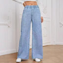 Wide Leg Jeans Straight Fashion Casual Pants Women's
