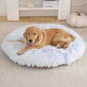 Round Pet Mat Dog Bed Plush Warm Sleep