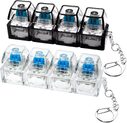 4Keys Mechanical Keyboard Electronic Luminous Transparent Crystal Height