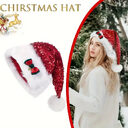 Christmas Hat With Red Sequins And Bow Design