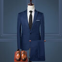 Solid Color Leisure Suits For Men Two-piece Set