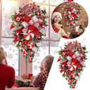 Christmas Wreath Candy Upside Down Tree Garland Artificial