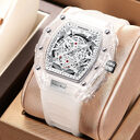 Fashionable Transparent Mens Watches Waterproof Timepieces