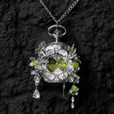 Couples Teal And Green Butterfly Animated Pocket Watch