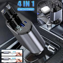 4 In 1 Retractable Car Charger Fast Phone
