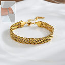 Women's Chain Bracelet Business Casual Golden Silver Metal