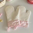 Silicone Insulated Gloves Long-Style Two-Finger Heat-Resistant Non-Slip Kitchen