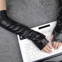 Long-style Wedding Leather Gloves For Men And Women