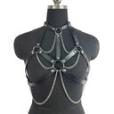 Women's Fashion Leather Strap With Chain Performance Costumes