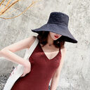 Solid-color Extra-wide-brim Sun Hat