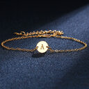 Fashion Jewelry Adjustable Gold Color Alloy Letter Bracelets