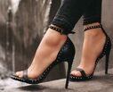 Europe and the United States word buckle stiletto