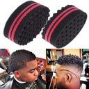 Wave-shaped Sponge Hair Twist Brush Double Sided Multi-holes