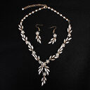Earrings necklace bridal jewelry three-piece alloy plating European