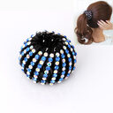 Bird's Nest Hairpin Color Rhinestone Ponytail Ball