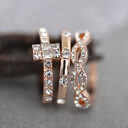 Diamond Inlaid Zircon Ring