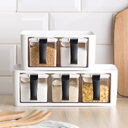 Plastic Spice Rack Stacked Storage Seasoning Boxes Jars