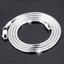 Sterling Silver Plated platinum necklace chain jadoku men