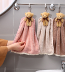 Coral velvet dish towel bathroom hanging absorbent