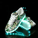 Men and women light shoes couple fluorescent