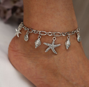 Boho Wave Turtle Pendant Anklet Bracelets For Women
