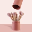 PU Round Cosmetic Brush Container Tool