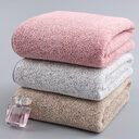 Bamboo charcoal solid color household bath towel
