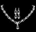 Simple bride jewelry full drill pearl necklace