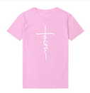 Faith cross women cotton t-shirt tops tee shirt