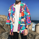 Printed Japanese Style Kimono Jacket cardigan men clothing