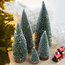 Mini Christmas Tree with Pine Needles Flocking White