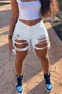 Ripped denim pants