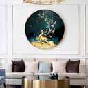 Diamond Painted Deer Living Room Crystal Tiled Cross