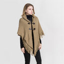 Winter Loose Kimono Cardigan Women Long Sleeveless Hat