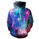 Printed starry sky hoodie size