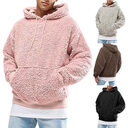 Autumn New Mens Warm Hoodie Fluffy Fleece Hooded