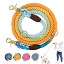 Gradient Color Dog Collars Accessories Leashes Rope Metal