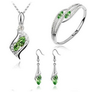 New Angel Elf Earrings Necklace Bracelet Three-piece Austria