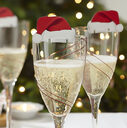 10PcsLot Paper Red Christmas Hat Wine Champagne Tipple