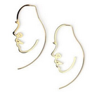 Creative Abstract Face Contour Earrings Fashion Trendy Personality