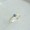 Romad Ocean Blue Rhinestone Rings Women Size 105