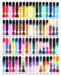Colorful Synthetic hair Braids Ombre Braiding Extensions 24Inch